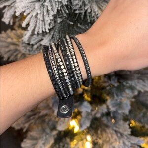 Swarovski black wrap bracelet